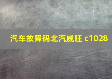 汽车故障码北汽威旺 c1028